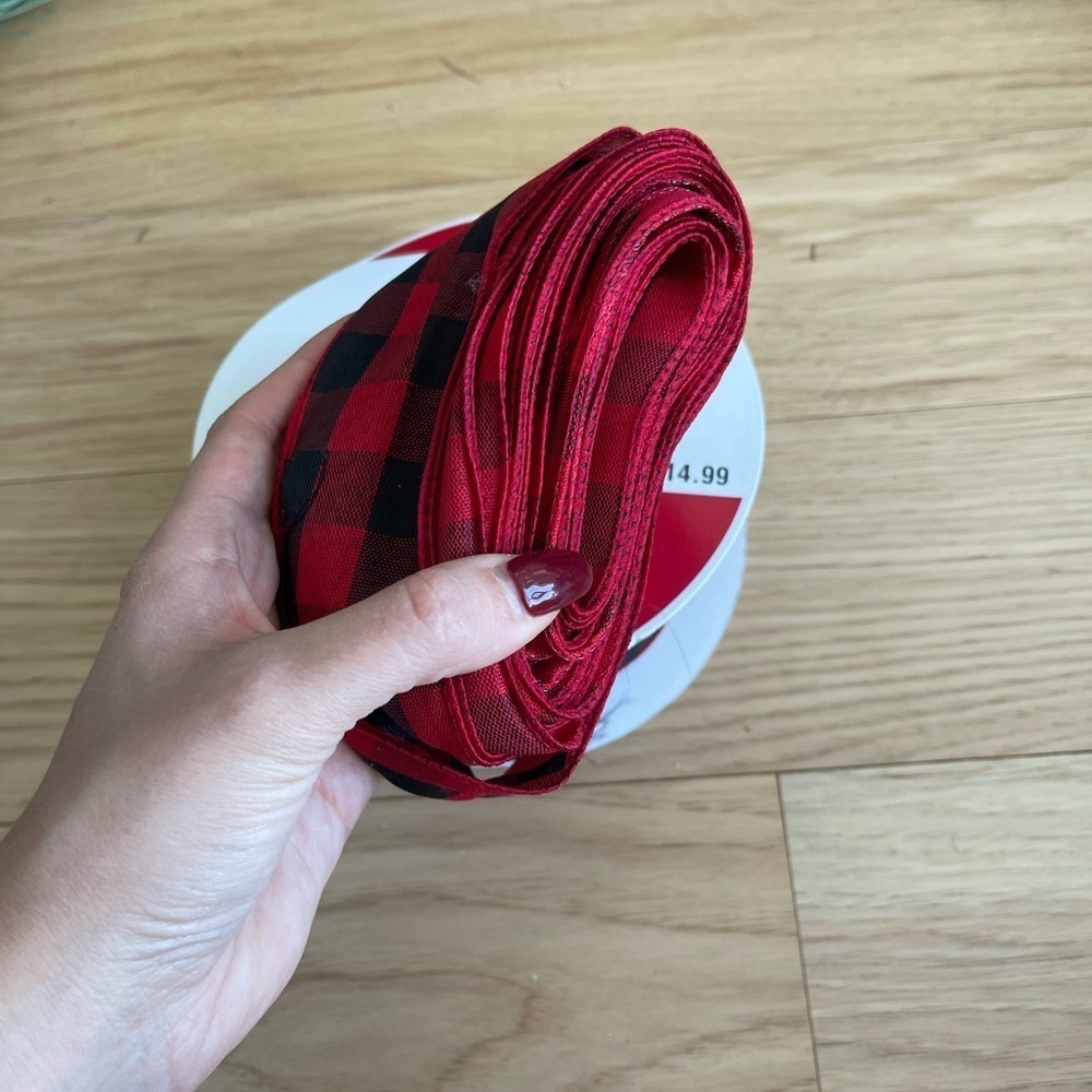 1.5" × 30ft. Wired Buffalo Check Ribbon by Celebrate It Christmas - Picture 4 of 7